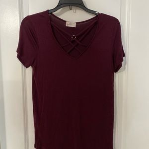 Glitz burgundy shirt, Sz M